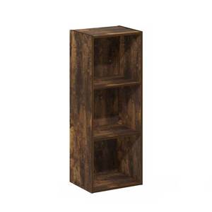 lot 1216 image: Pasir 31.5 in. Tall Amber Pine Wood 3-Shelf Standard Bookcase