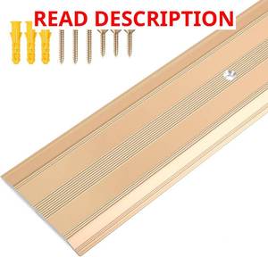 lot 1251 image: Aluminum Metal Door Threshold, Floor Transition Strip, 36 L x 2.4 W x 0.1 H, Flat-Profile Threshold, Flooring Gaps Carpet Vinyl Wood, Stylish Doorway Transition Draft Protection BLACK