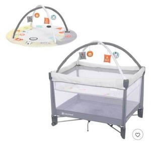 lot 1277 image: Play Suite 3-in-1 Quick-Fold Playard with Baby Gym Quartz Slove