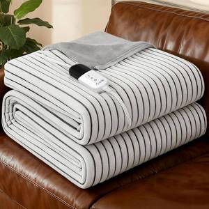 lot 1307 image: ZonLi 2-in-1 Weighted Heated Blanket for Back Pain, Heated Weighted Blankets (60 x80 ,15lbs), 6 Heating Levels 1-10H Auto Off, Soft Ribbed Flannel Washable, Queen Size Chirstmas Gift for Family
