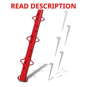 lot 1309 image: Heavy-Duty Woven Wire Fence Stretcher Bar, .4ft with 1 Wedge for 5  Mesh Fencing, Professional Grade Tension Tool for Farm, Ranch, and Construction