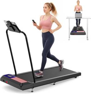 lot 2010 image: $110 Walking Treadmill Pad with 0-5% Incline, 2.5HP Compact Under Desk Treadmill for Home Office, Quiet Small Walking Mat with App Sync, Remote Control, LED Display