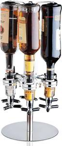 lot 2301 image: Godinger 6 Bottle Liquor Dispenser, Revolving Whiskey Bottle Dispenser Holder