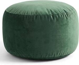 lot 2343 image: Yookeer Round Velvet Pouf Ottoman 20x12 Inch Green Foot Rest Stool Soft Floor Pouf for Living Room, Bedroom, Decorative Comfortable Home Furniture Accessory