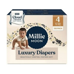 lot 2397 image: Millie Moon Lux Disposable Diapers - Size 4 - 120ct