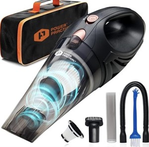 lot 3531 image: Power Practical Handheld Vacuum Cordless - Rechargeable Portable Car Vacuum WStrong Suction- Small, Mini Vacuum Cleaner for Car, Couch, & Home - Aspi