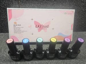 lot 3546 image: LKE Pastel Gel Nail Polish Kit Gel Polish Set 6 Color U V Led Gel Nail Art Manicure Kit