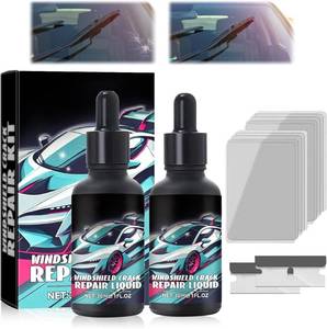 lot 3552 image: Windshield Crack Repair Kit,Cracked Windshield Repair Kit for Chips and Cracks,Nano Glass Cracks Gone Repair Liquid for Fixing Chips and Star Shaped Crack,Car Window Quick Repairs Tool(2pcs)