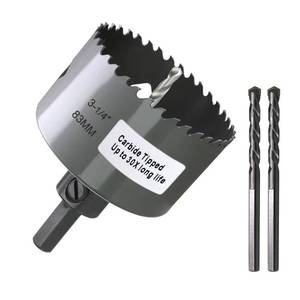 lot 3575 image: 3-14 inch Carbide Hole Saw Bit Deep Cutting 2.36  for Multiple Material Hardy Plank Nail Embedded Wood Air Brick Up to 30X Longer Life