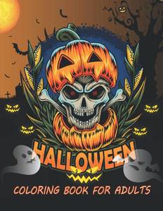 lot 3612 image: Halloween Coloring Book for Adults Scary Monsters,zombie, Mandalas witches, pumpkins...and More for hours of relaxation and stress relief
