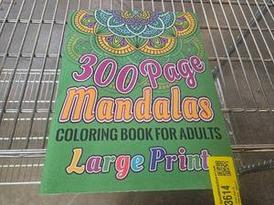 lot 3614 image: 300 Page Mandalas Coloring Book For Adults Mandala Coloring Book for Adults Relaxation Beautiful Mandalas for Stress Relief and Relaxation