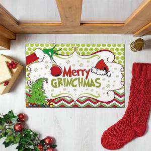 lot 3628 image: Lot of 5  Merry Grinchmas Mat, Christmas Bathroom Decor Bathroom Rugs, Cute Bath Mat Absorbent Microfiber Non-Slip Funny Bath Rug,16 x24