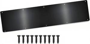 lot 4000 image: Door Kick Plate, Metal Kickplate for Bottom of Door,6x34 inch Aluminum Metal Plate Rounded Corners for 36 Interior Exterior Doors(Black)