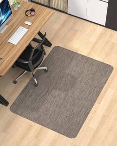 lot 4027 image: Blvornl Office Chair Mat for Hardwood Floor, 35.447.2 Desk Computer Chair Mat for Hard Wood, Large Anti-Slip Hard Floor Protector Rolling Chair Mat, PVC Mat Desk Rug for Office and Dark Brown