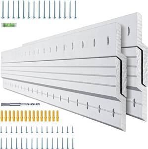 lot 4029 image: 2 Pairs French Cleat Hanger 41 inch, 500 Lbs Load Heavy Duty Mirror Mounting Hardware Aluminum Z Clips Wall Interlocking Bracket Hangers Picture Hanging Kit for Hanging Mirror Picture Cabinet