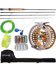lot 4030 image: Sougayilang Fly Fishing Rod Reel Combos with Lightweight Portable Fly Rod and Cnc-Machined Aluminum Alloy Fly Reel,Fly Fishing Complete Starter Package