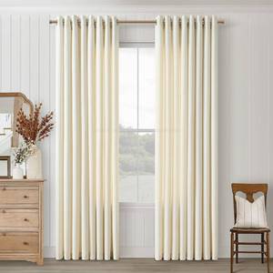 lot 4037 image: Beige Cream Semi Sheer Curtains 80 Inch Length for Living Room Dining 2 Panel Set Grommet Neutral Rustic Modern Farmhouse Semi Privacy Flax Thick Linen Drape Curtain for Bedroom 52x80 Long Curtain