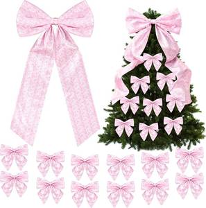 lot 4048 image: Extra Large Pink Baby Shower Bow Ribbon Bows for Wall Baby Pink Decorative Bows for Front Welcome Home Shower Ornaments Hanging Wreath Bow for Indoor Outdoor Decor