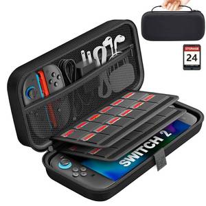 lot 4049 image: Omivine Carrying Case for Nintendo Switch 2 (2025), Large Capacity Travel Case for Switch 2 with 24 Game Card Slots, Protective Hard Shell Carry Pouch Storage Bag for Game Console and Accessories