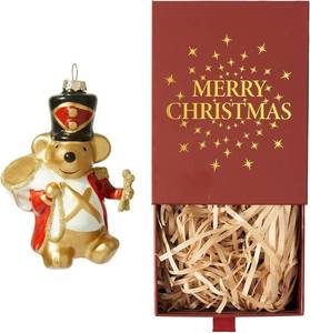 lot 4080 image: WDS WONDROUS Mouse Ornament Hanging Ball Christmas Decor - 3.14  Cute Animal Glass Ornament, Gold & White Christmas Mouse Decoration, Small Funny Ornaments for Xmas Tree Winter Holiday Decor Party
