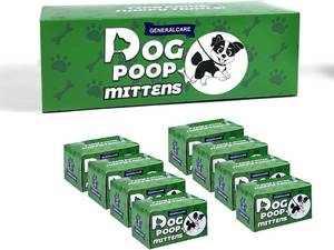 lot 4087 image: Glove Poop Bags for Dogs - 120 Biodegradable Waste Bags in 12 Pull-Out Portable Cases  Revolutionary Grab & Go Design  Easy Cleanup