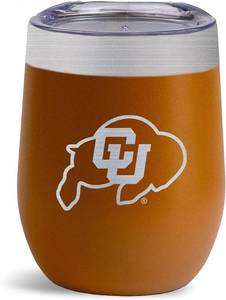 lot 4097 image: The Memory Company  Licensed NCAA 12oz Stainless Steel Stemless Wine Tumbler