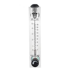 lot 4103 image: Flowmeters Adjustable Knob 0.5-5GPM 2-18LPM Water Flow Meter Panel Type Flowmeter