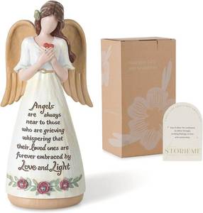 lot 4111 image: Sympathy Gifts for Loss of Loved One Memorial Remembrance Gift in Memory of Mom Dad Grandma, Bereavement Condolences Angel Figurines