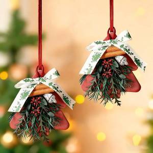 lot 4112 image: Hanging Car Air Fresheners, Colomix Handmade Christmas Scented Car Decorations 2pcs, Car Fragrance Gift Set for Women, Holiday Scentd Cards for Cars, Closet and More, Holiday Bonfire Scent
