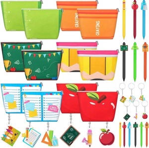 lot 4135 image: Sunnymove Christmas Teacher Appreciation Gifts Bulk - Makeup Bags with Pen Keychain Teacher Thank You Gifts for Women Cosmetic Bag Pouch for Mentor Lecturer(Multi-styles)