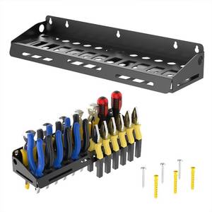 lot 4144 image: Pliers Organizer Wall Mount, Pliers Holder Storage Rack Tool for Workshop, Shed, Garage, Home, Stores up to 12 Pliers or Small Tools