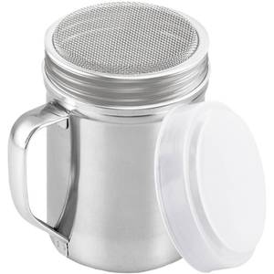 lot 2 image: CUSINIUM Large Powdered Sugar Shaker Duster - With Handle - Cinnamon Shaker For Coffee Bar- Fine Mesh Dredge - 14 ounce  Style Fine - Retail $10