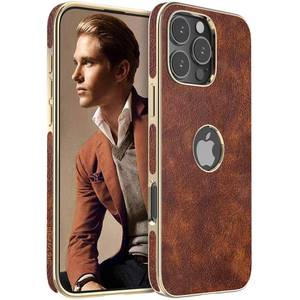 lot 31 image: LOHASIC for iPhone 16 Pro Max Case, Vintage Leather Thin Slim Luxury PU Soft Flexible Bumper Non-Slip Grip Anti-Scratch Protective Cover Men Women Phone Cases for iPhone 16 Pro Max 6.9 2024 - Brown - Retail $20