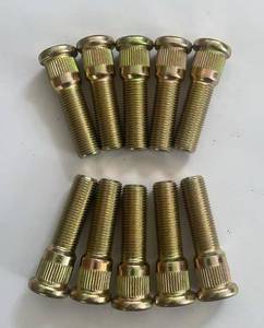 lot 33 image: WANTONE RACING 10pcs 12-20 x 2 in. UHL Length 0.61 in. Knurl Press-in Wheel Stud Lug Replacement for Dexter 3500-7000lbs Axle Trailer Hub - Retail $23