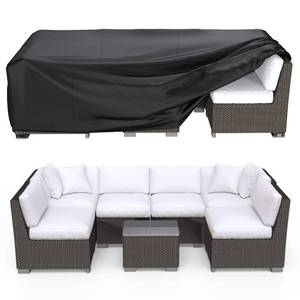 lot 44 image: BROSYDA Patio Furniture Covers, Heavy Duty Outdoor Furniture Cover Waterproof, Sectional Sofa Set Covers Table and Chair Set Cover 108 L � 82 W � 28 H - Retail $27