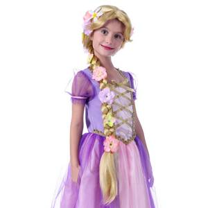 lot 70 image: STYLER Long Blonde Rapunzel Wigs For Kids - Princess Girl Costume Cosplay Fairytale Ball Braid Wigs For Halloween Christmas Party Hair - Retail $19