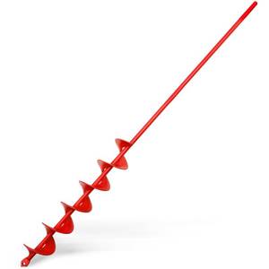 lot 83 image: TCBWFY 2x32 Inch Auger Drill Bit for Planting - Long Handle Easy Planter Garden Auger - Bulb & Bedding Plant Augers - Post Hole Digger for 38��Hex Drive - Retail $19