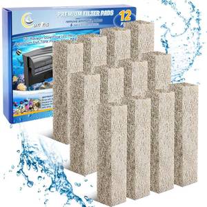 lot 102 image: Cunina 12PCS Ammonia Reducer Filter Pads Compatible with Aqueon Quietflow 20 & 75, Sponge Replacement Filter Cartridges for Aqueon Quietflow LED PRO Aquarium Fish Tank Power Filter - Retail $10
