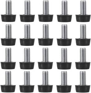 lot 109 image: EZALOR M8 Thread Adjustable Furniture Levelers Screw in Threaded 20 Pcs, Galvanized Steel Screw Foot Levelers Screw On Furniture Glide Leveling for Table, Chair, Furniture Legs - Retail $9
