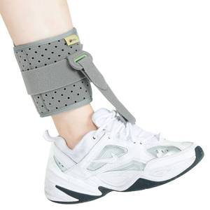 lot 130 image: Adjustable Drop Foot Brace Foot Up AFO Brace Unisex Fits for RightLeft Foot Orthosis Ankle Brace Support, Improve Walking Gait, Effective Relieve Pain for Achilles Tendon (Gray) - Retail $20