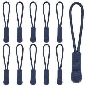 lot 154 image: Hocansen 50Pcs Zipper Pulls 66mm2.59in Zipper Extension Pulls Zip Fixer Dark Blue Zip Puller Tab Tags Replacement for Backpacks, Clothes, Purse(LTDark Blue) - Retail $7