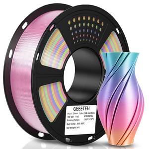 lot 180 image: PLASTIC WHEEL BROKEN Geeetech Silk Rainbow PLA Filament 1.75mm, 3D Printer Multicolor Filament, Color Changing Filament 1kg (2.2lbs) 1 Spool, Dimensional Accuracy - 0.02 mm - Retail $25