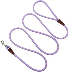 lot 211 image: MayPaw Small Rope Dog Leash 6FT 8FT 10FT, 14-in Lightweight Pet Leash for Small DogsPuppyCats, Classic Colors Round Dog Lead(6ft14,Purple) - Retail $8