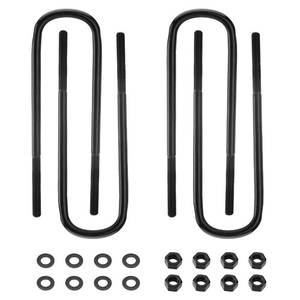 lot 222 image: Racewill 4pcs Semi-Round Bend Front U-Bolts Compatible with Ford F250 F350 Super Duty 4WD 1999-2004 12.5 Long x 3 Wide x 916 Threads with Hardware - Retail $60