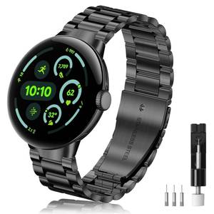 lot 236 image: Yeahxing No-Gap Metal-Band for Google-Pixel Watch-4-45mm - Stainless Steel Band for Google Pixel Watch 43 45mm 2025, Adjustable Wristband for Men Women - Retail $17
