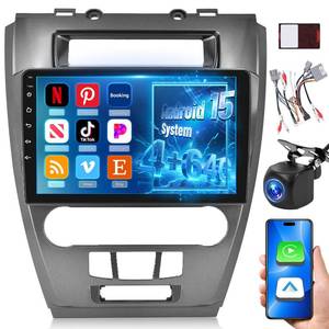 [4+64G] Upgrade Radio for Ford Fusion Mustang Mondeo 2009-2012: 10 inch IPS Touchscreen Android 15 Radio - Wireless Carplay and Android Auto, Custom Homepage, DSP/EQ, 5G/WiFi, SWC + Rearview Camera - Retail: $170