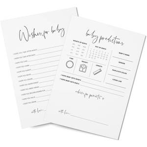 lot 240 image: GardenCity Baby Predictions & Advice Cards for Baby Shower Games Activity, Advice for New Parents to Be �� 30 Double-Sided Thick Cards �� Minimalist - Retail $9