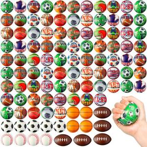 lot 243 image: Yunsailing 108 Pcs Mini Sports Stress Balls Bulk 2.4 Foam Soccer, Basketball, Football, Baseball Squeeze Stress Balls for Anxiety Relief Sports Themed Birthday Party Favor Prize - Retail $39