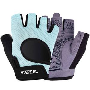 lot 261 image: ATERCEL Weight Lifting Gloves Full Palm Protection, Workout Gloves for Gym, Cycling, Exercise, Breathable, Super Lightweight for Men and Women(Aqua, L) - Retail $14