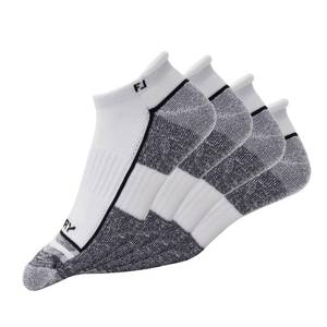 lot 266 image: FootJoy Mens ProDry Roll Tab 2-Pack Socks, White XL, Fits-Shoe Size 12-15 - Retail $24